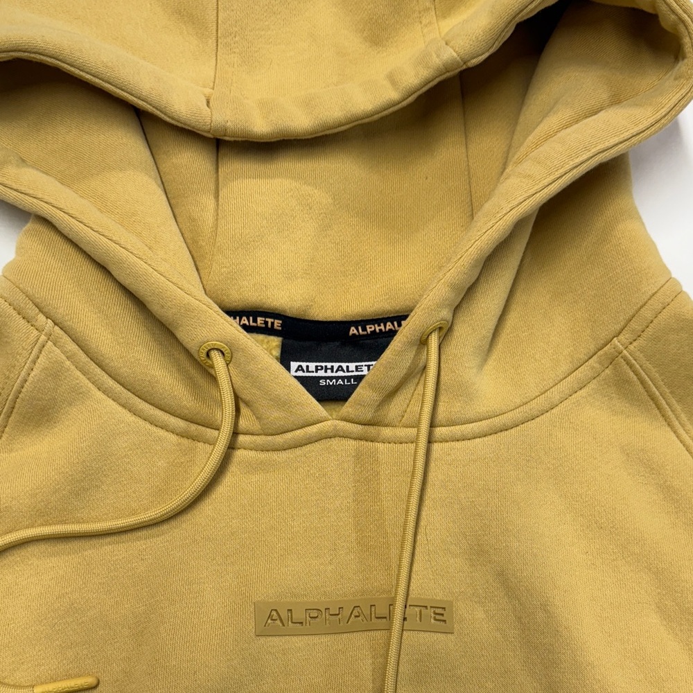 Alphalete Women’s Mustard Cropped Hoodie size S - Picture 3 of 6